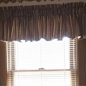 Striped Valance Curtain 4 panels